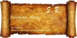 Serényi Róza névjegykártya